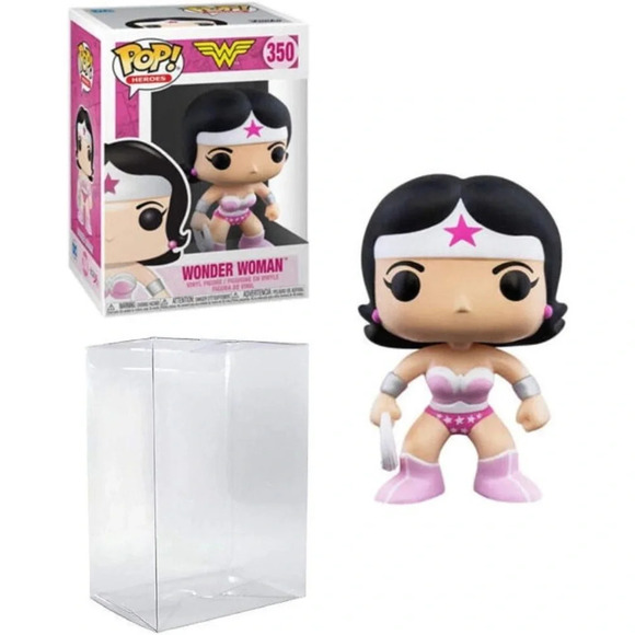Funko Other - Funko Pop Heroes: Breast Cancer Awareness - Wonder Woman with Pop Protector Case